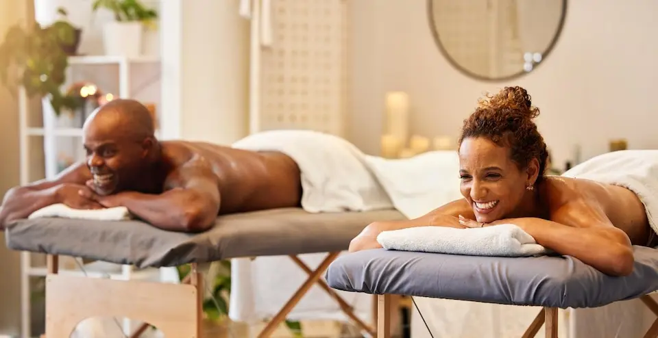 Clients relaxing after a massage